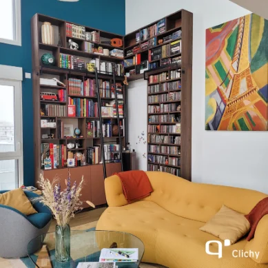 BIBLIOTHEQUE SUR MESURE - PLAFOND CATHEDRALE