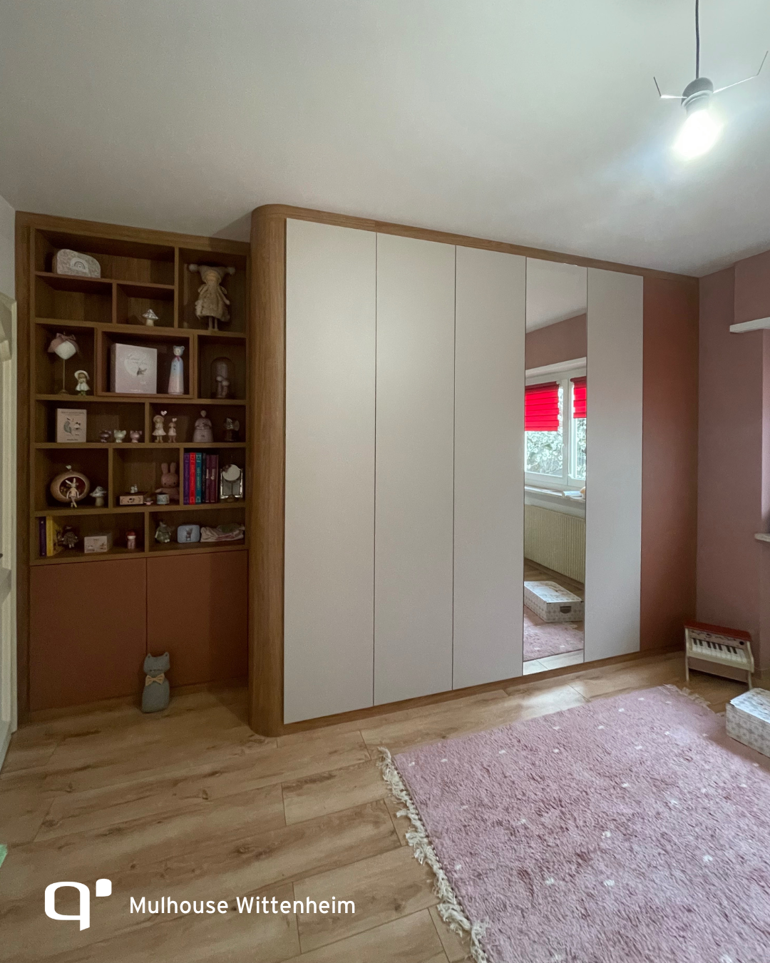 Aménagement d’un dressing sur mesure pour chambre d’enfant à Mulhouse (Haut-Rhin, 68)