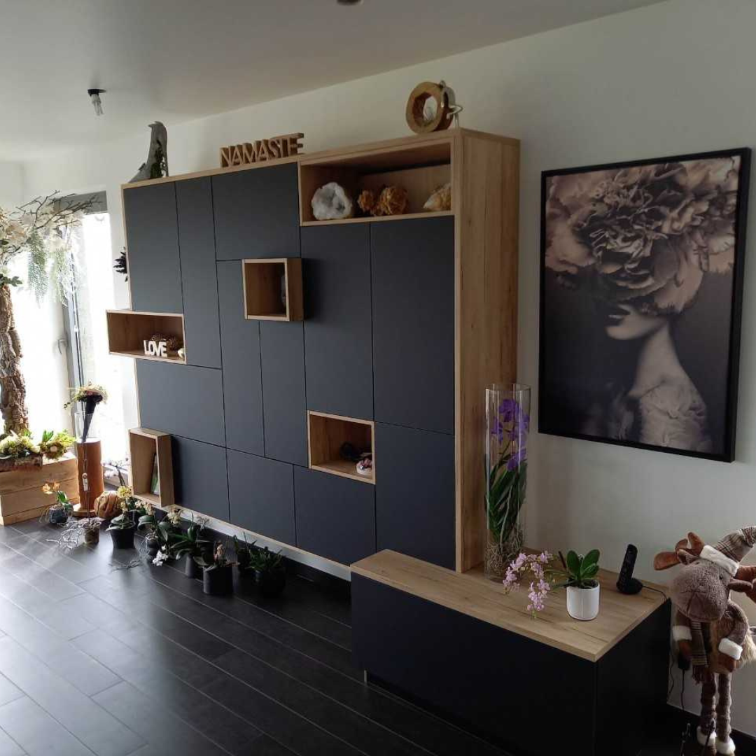 Meuble TV design et rangements sur-mesure pour un intérieur élégant