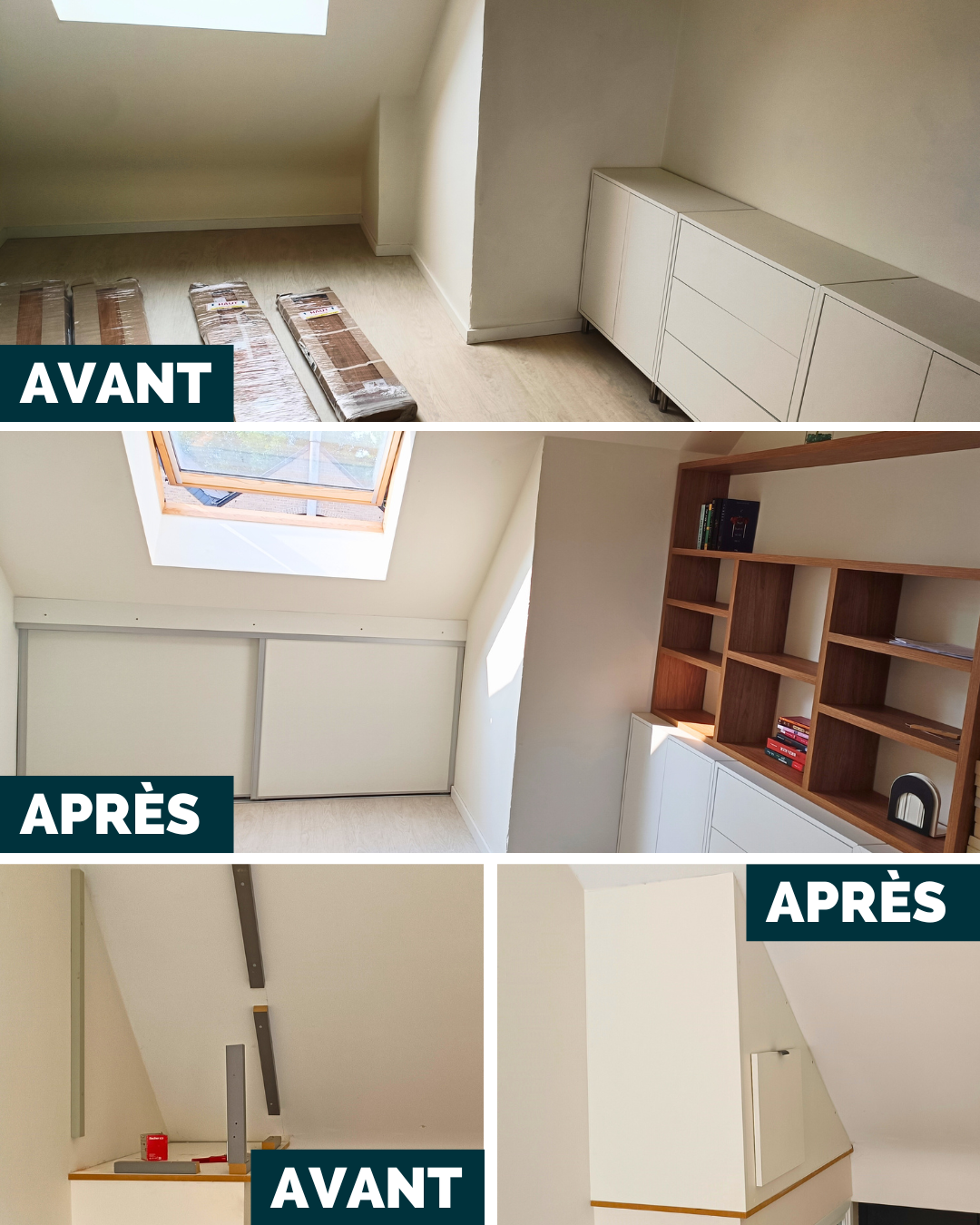 Meubles sur mesure à Wavre et Bruxelles : transformation d’une chambre d’adolescente